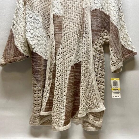 Style & Co Women's Open Front Cardigan Medium 3/4 Sleeve Knit Cover Up $69 NWT - Picture 3 of 13